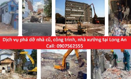 Dịch vụ phá Dỡ Công Trình Xây Dựng, phá dỡ nhà cũ, Tháo Dỡ Nhà Xưởng Long An