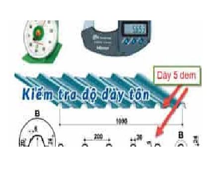 Cách đo độ dày của tôn. Cách kiểm tra độ dày của tôn. Bảng trọng lượng tôn