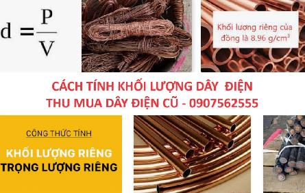 Chi tiết cách tính khối lượng kg dây điện bằng công thức toán học