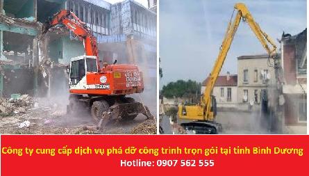 Công ty cung cấp dịch vụ phá dỡ công trình trọn gói tại tỉnh Bình Dương - 0907562555