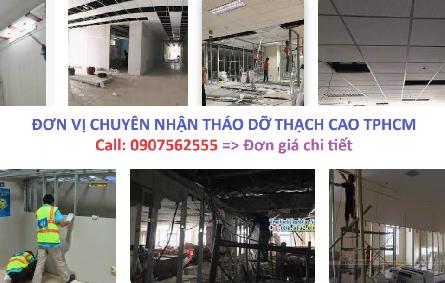 Đơn giá phá dỡ thạch cao tại Tphcm - Call: 0907562555