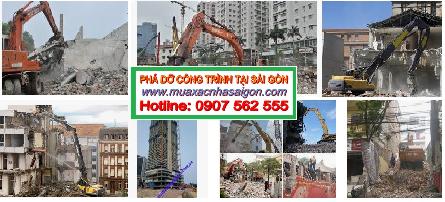 Bảng giá dịch vụ phá dỡ công trình xây dựng, nhà ở cũ tại tphcm