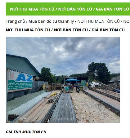 NƠI MUA TÔN CŨ / NƠI BÁN TÔN CŨ / GIÁ BÁN TÔN CŨ